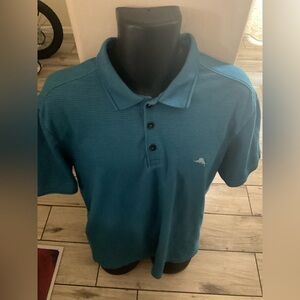 Tommy Bahama Blue Polo Shirt Classic Relaxed Fit L large
